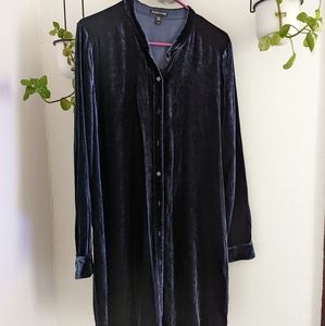 Eileen Fisher velvet shirt dress